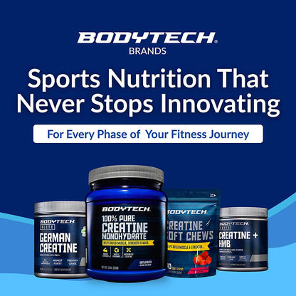 BodyTech Creatine Monohydrate Powder, Unflavored Micronized Creatine Formula for Men and Women, 5g per Serving, Pre Workout & Post Workout Supplement - PrimeBioHealth - canada supplements