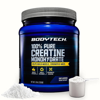 BodyTech Creatine Monohydrate Powder, Unflavored Micronized Creatine Formula for Men and Women, 5g per Serving, Pre Workout & Post Workout Supplement - PrimeBioHealth - canada supplements