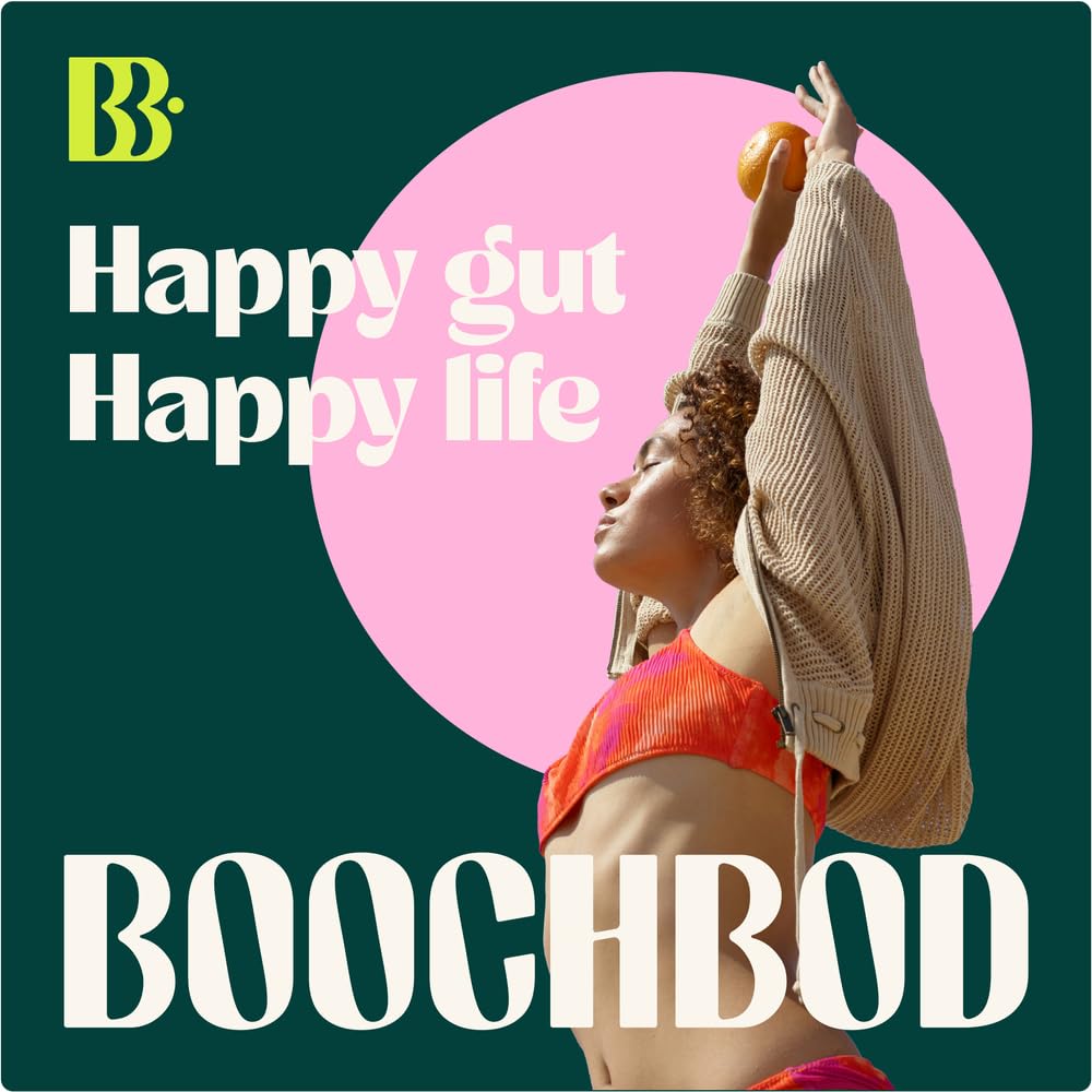 BoochBod - Probiotic Kombucha Gummy - Prebiotics, Probiotics, Postbiotics, Fiber Supplement, Slippery Elm, Dandelion Root - PrimeBioHealth - canada supplements