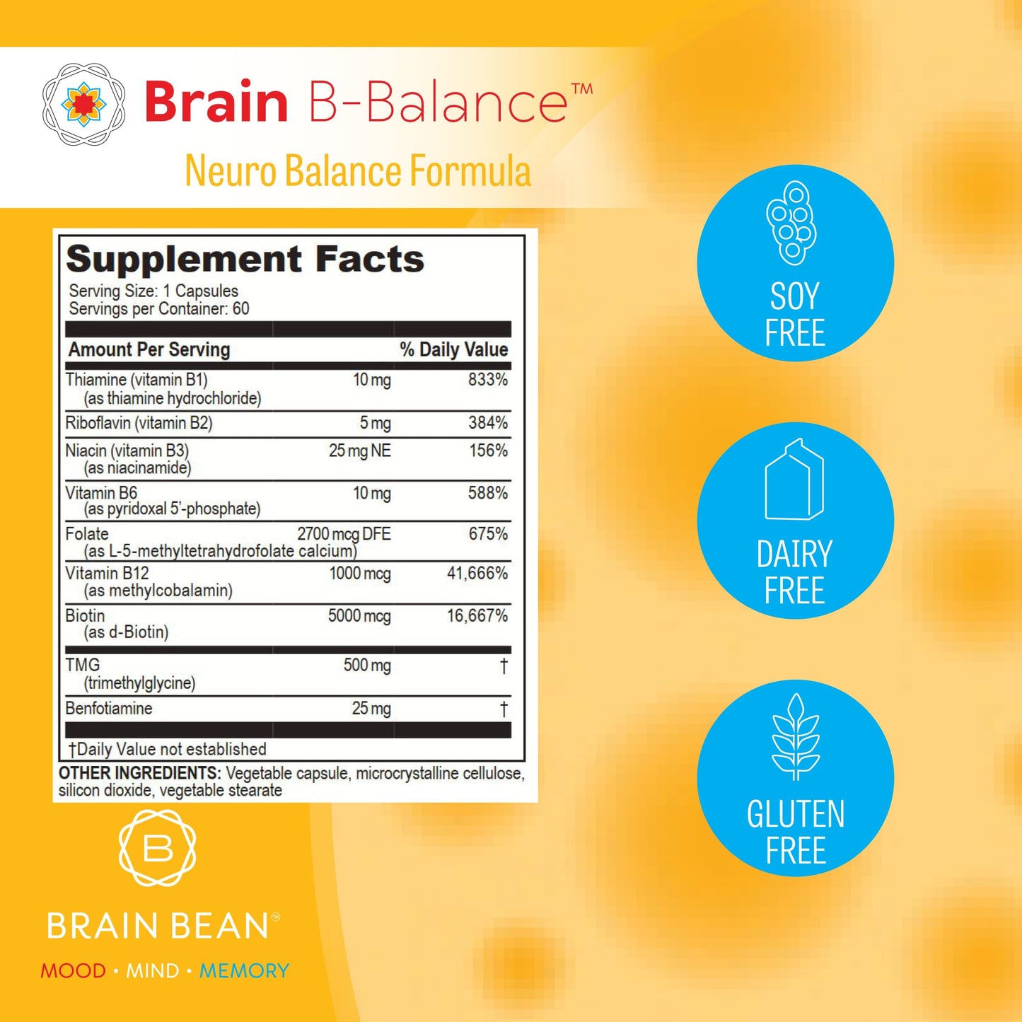Brain B Balance: Methylated Multivitamin - Methylated B Complex Neurobalance Formula - Methylfolate Supports Mood - PrimeBioHealth - canada supplements