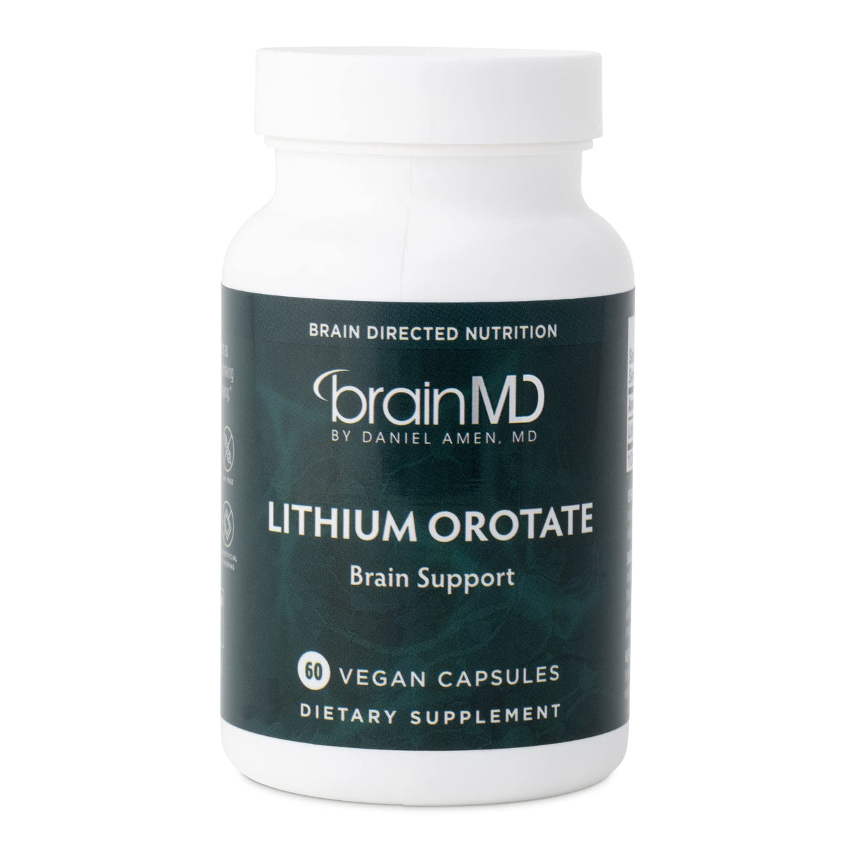 BRAINMD Dr Amen Lithium Orotate - 60 Capsules - Brain Support - Gluten Free - 60 Servings - PrimeBioHealth - canada supplements