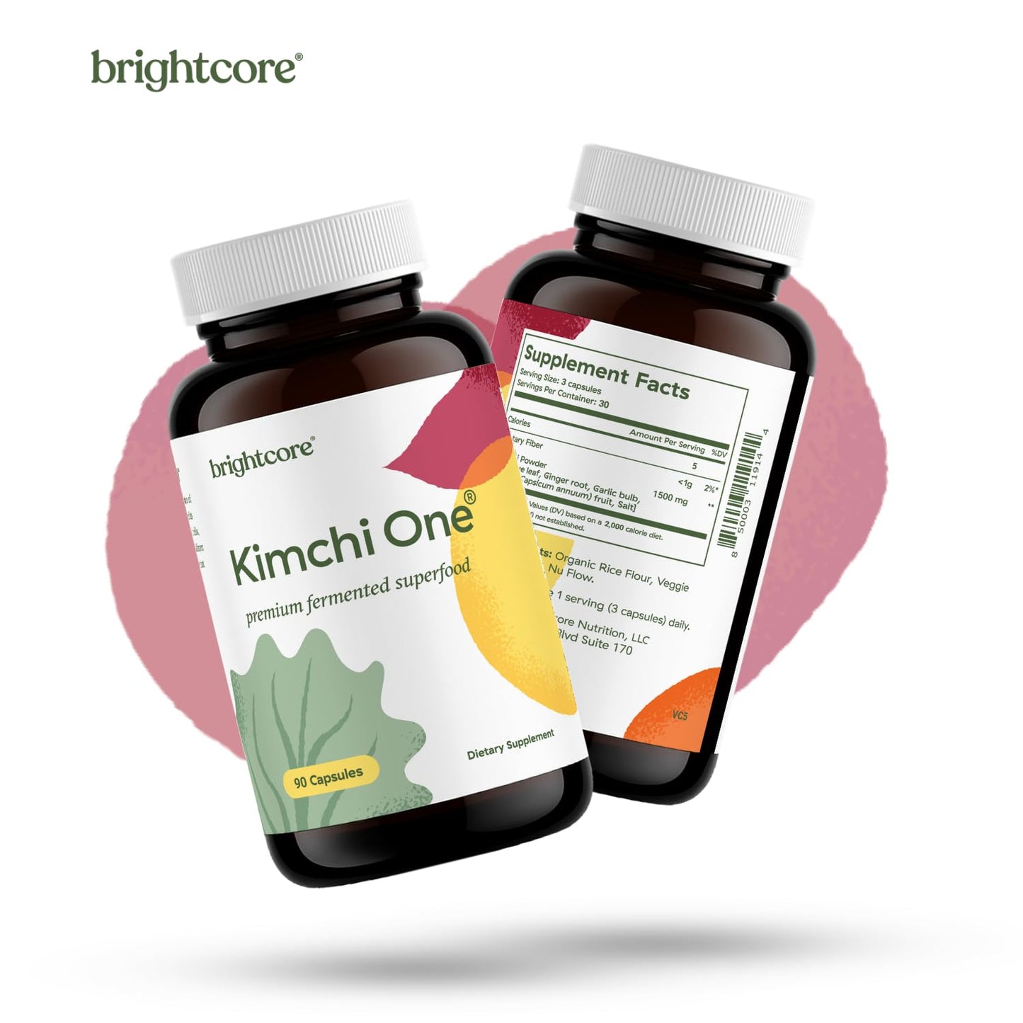 Brightcore Nutrition - Kimchi One, Kimchi Powder Capsules, Probiotics, Enzymes, & Antioxidant Supplement, Premium Gut Health Superfood - PrimeBioHealth - canada supplements