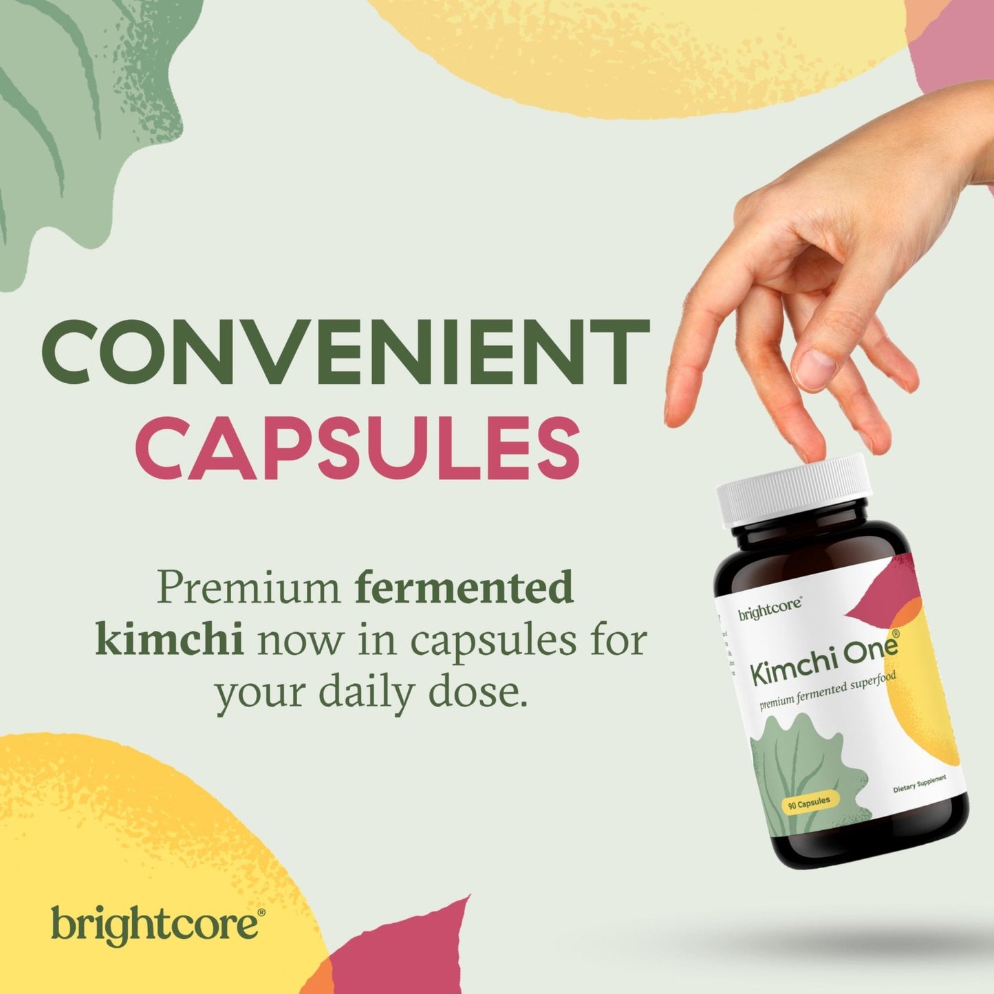 Brightcore Nutrition - Kimchi One, Kimchi Powder Capsules, Probiotics, Enzymes, & Antioxidant Supplement, Premium Gut Health Superfood - PrimeBioHealth - canada supplements