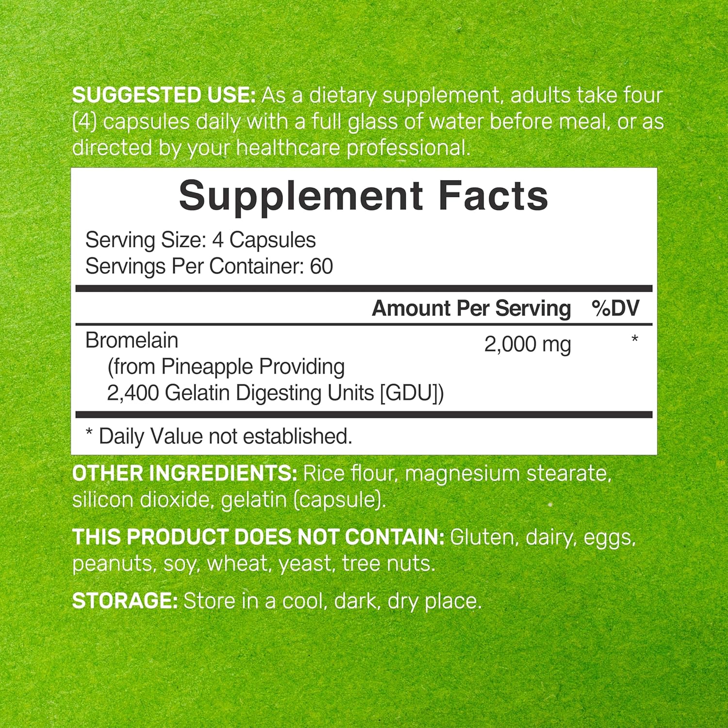 Bromelain Supplement 2,000mg Per Serving, 240 Capsules – Natural Proteolytic Enzymes from Fresh Pineapple – Supports Nutrient Digestion - PrimeBioHealth - canada supplements