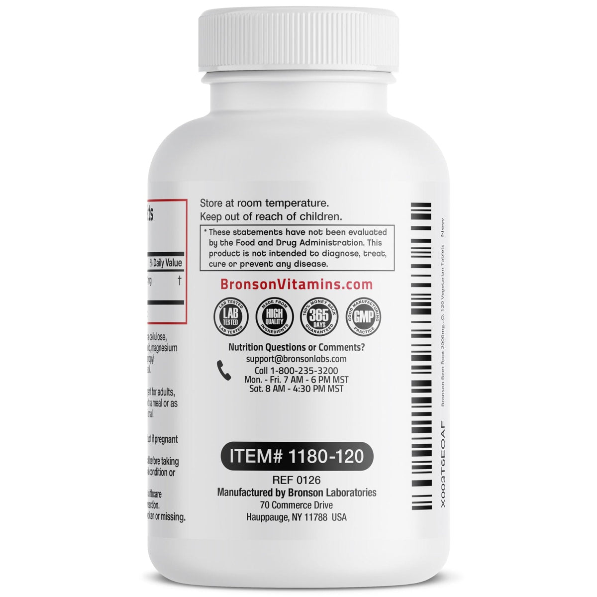 Bronson Beet Root Extra Strength, Non-GMO, 250 Vegetarian Tablets - PrimeBioHealth - canada supplements