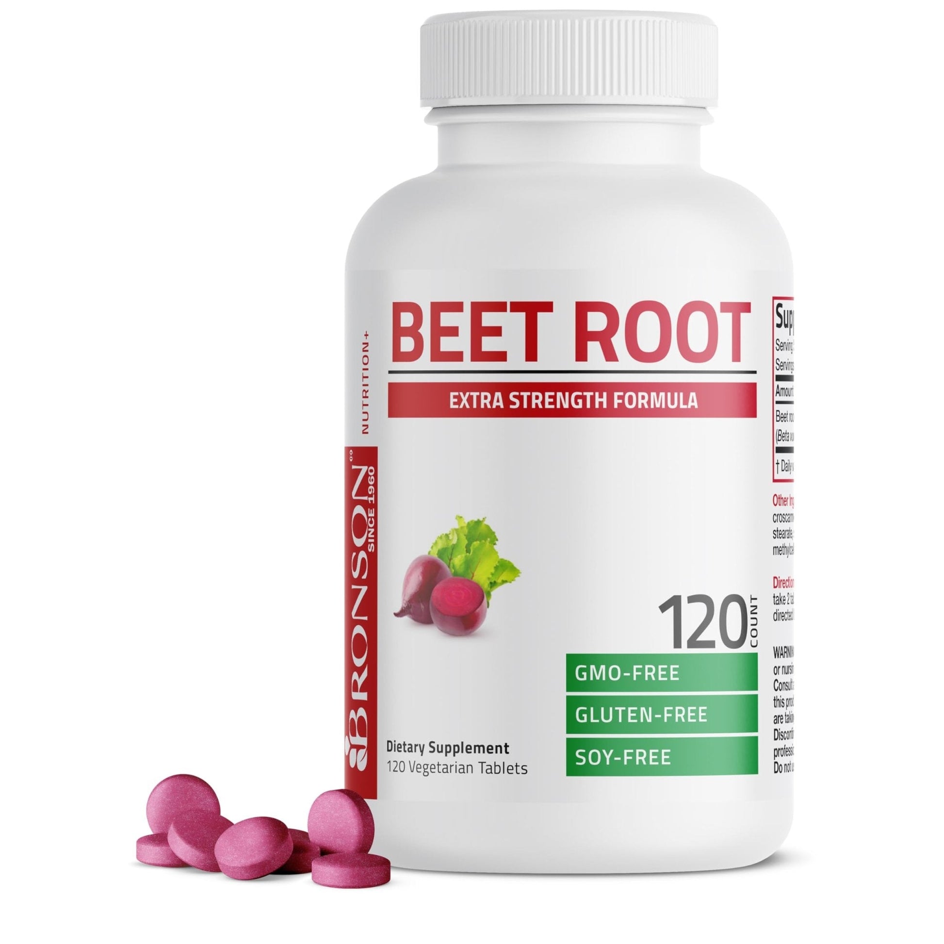 Bronson Beet Root Extra Strength, Non-GMO, 250 Vegetarian Tablets - PrimeBioHealth - canada supplements