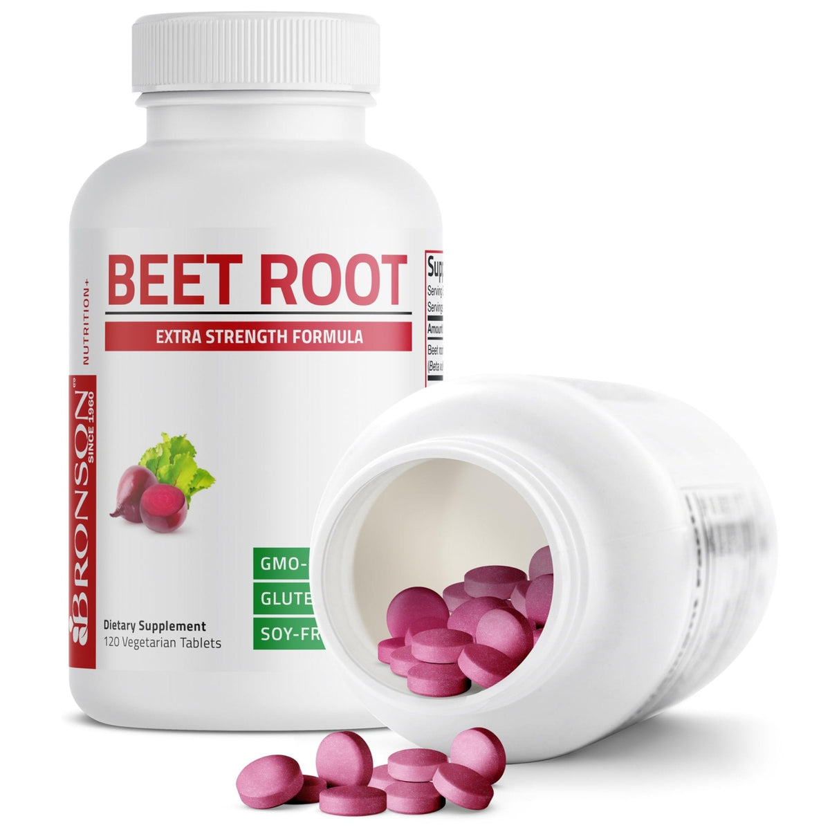 Bronson Beet Root Extra Strength, Non-GMO, 250 Vegetarian Tablets - PrimeBioHealth - canada supplements