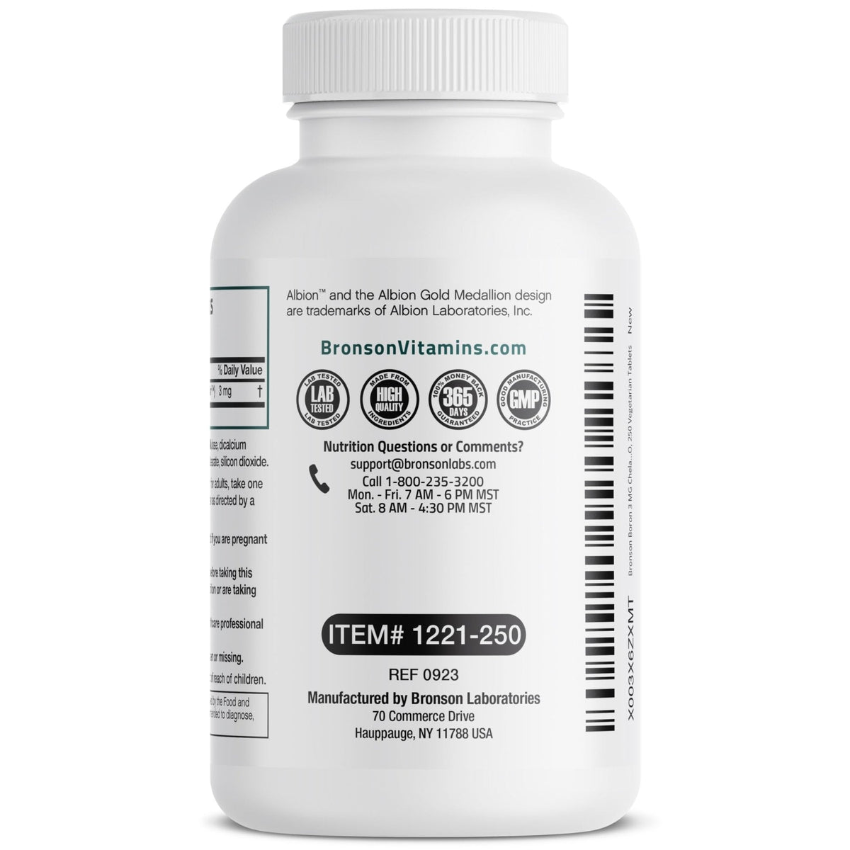 Bronson Boron 3 MG Chelated Superior Absorption Supports Bone Health Trace Mineral, Non-GMO, 250 Vegetarian Tablets - PrimeBioHealth - canada supplements