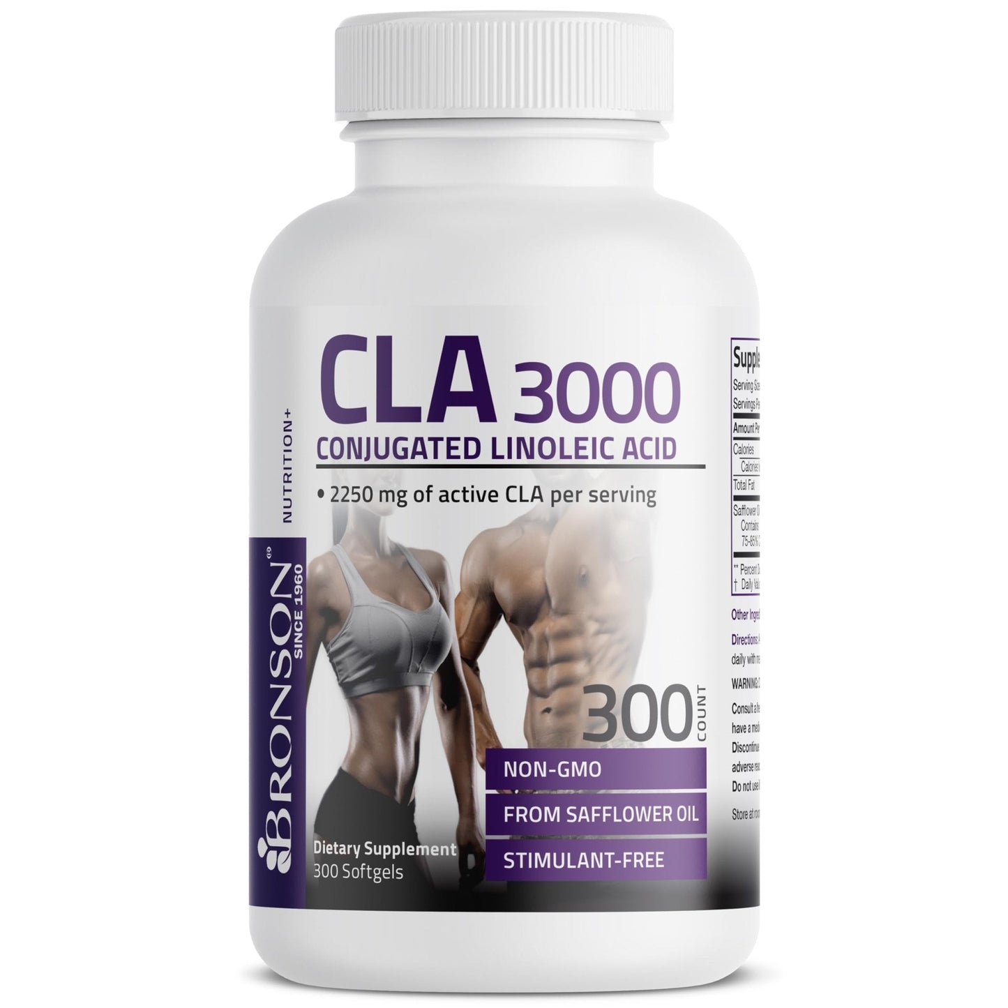 Bronson CLA 3000 Extra High Potency Supports Healthy Weight Management Lean Muscle Mass Non-Stimulating - PrimeBioHealth - canada supplements