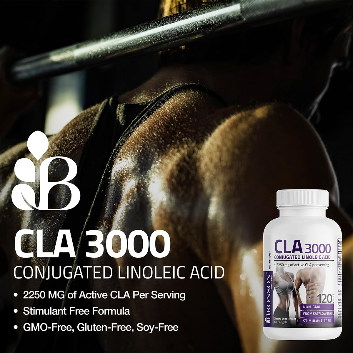 Bronson CLA 3000 Extra High Potency Supports Healthy Weight Management Lean Muscle Mass Non-Stimulating - PrimeBioHealth - canada supplements