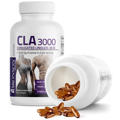 Bronson CLA 3000 Extra High Potency Supports Healthy Weight Management Lean Muscle Mass Non-Stimulating - PrimeBioHealth - canada supplements