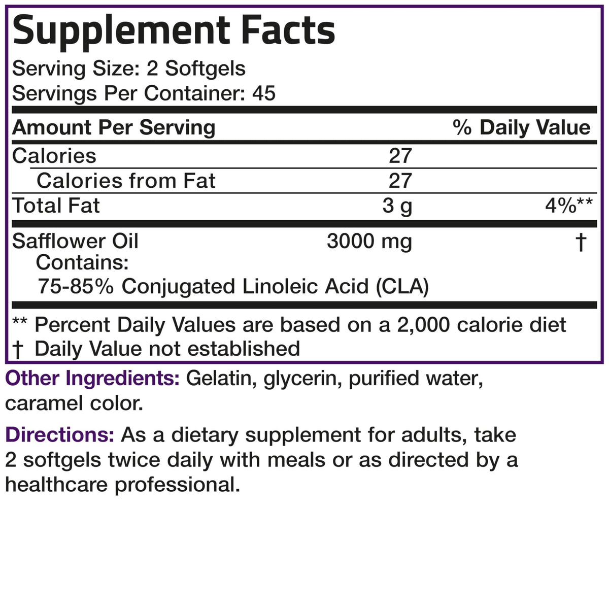 Bronson CLA 3000 Extra High Potency Supports Healthy Weight Management Lean Muscle Mass Non-Stimulating Conjugated Linoleic Acid 120 Softgels - PrimeBioHealth - canada supplements