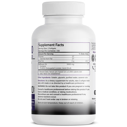 Bronson CLA 3000 Extra High Potency Supports Healthy Weight Management Lean Muscle Mass Non-Stimulating Conjugated Linoleic Acid 120 Softgels - PrimeBioHealth - canada supplements