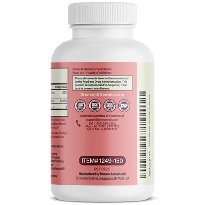 Bronson Collagen Peptides 3000mg (per Serving) with Biotin & Vitamin C - for Hair, Skin & Nails Support, Non-GMO, 90 Tablets - PrimeBioHealth - canada supplements