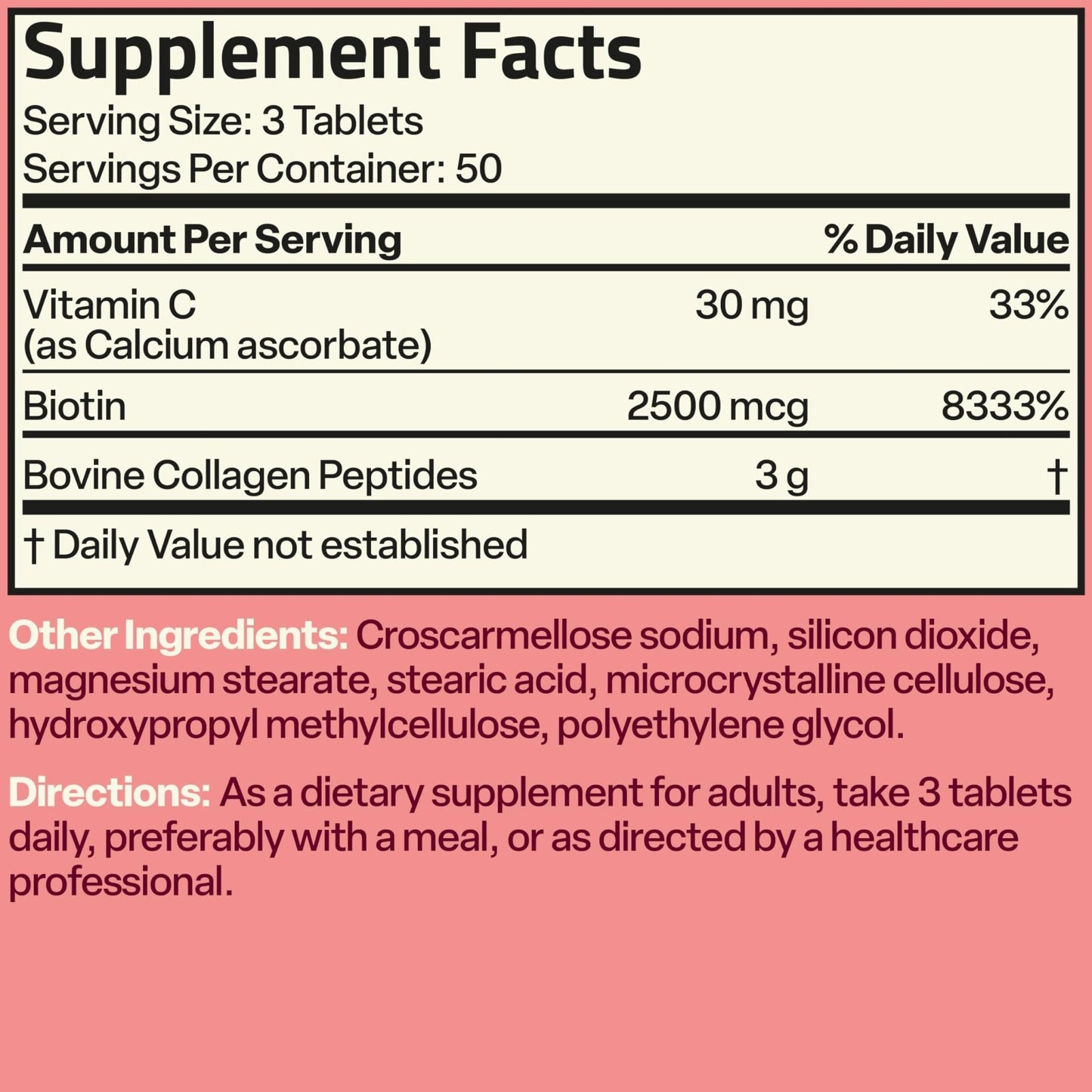 Bronson Collagen Peptides 3000mg (per Serving) with Biotin & Vitamin C - for Hair, Skin & Nails Support, Non-GMO, 90 Tablets - PrimeBioHealth - canada supplements