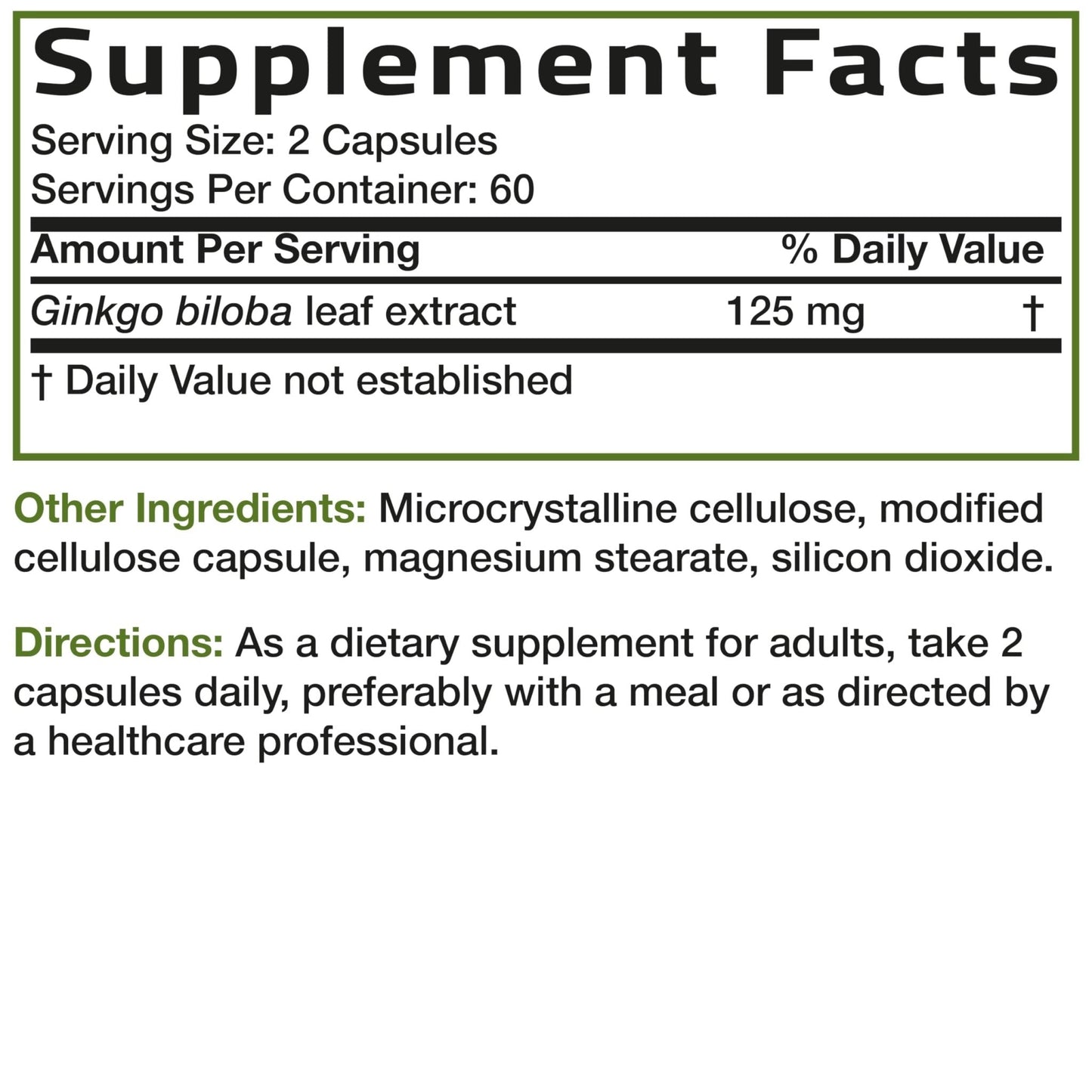 Bronson Ginkgo Biloba Extra Strength Supports Brain Function & Memory Support, 120 Vegetarian Capsules - PrimeBioHealth - canada supplements