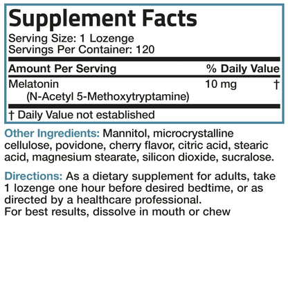 Bronson Melatonin 10mg Fast Dissolve Cherry Flavored Tablets Vegetarian Chewable Lozenges, 360 Count - PrimeBioHealth - canada supplements