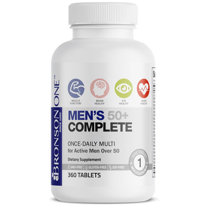 Bronson ONE Daily Mens 50+ Complete Multivitamin Multimineral, 180 Tablets - PrimeBioHealth - canada supplements