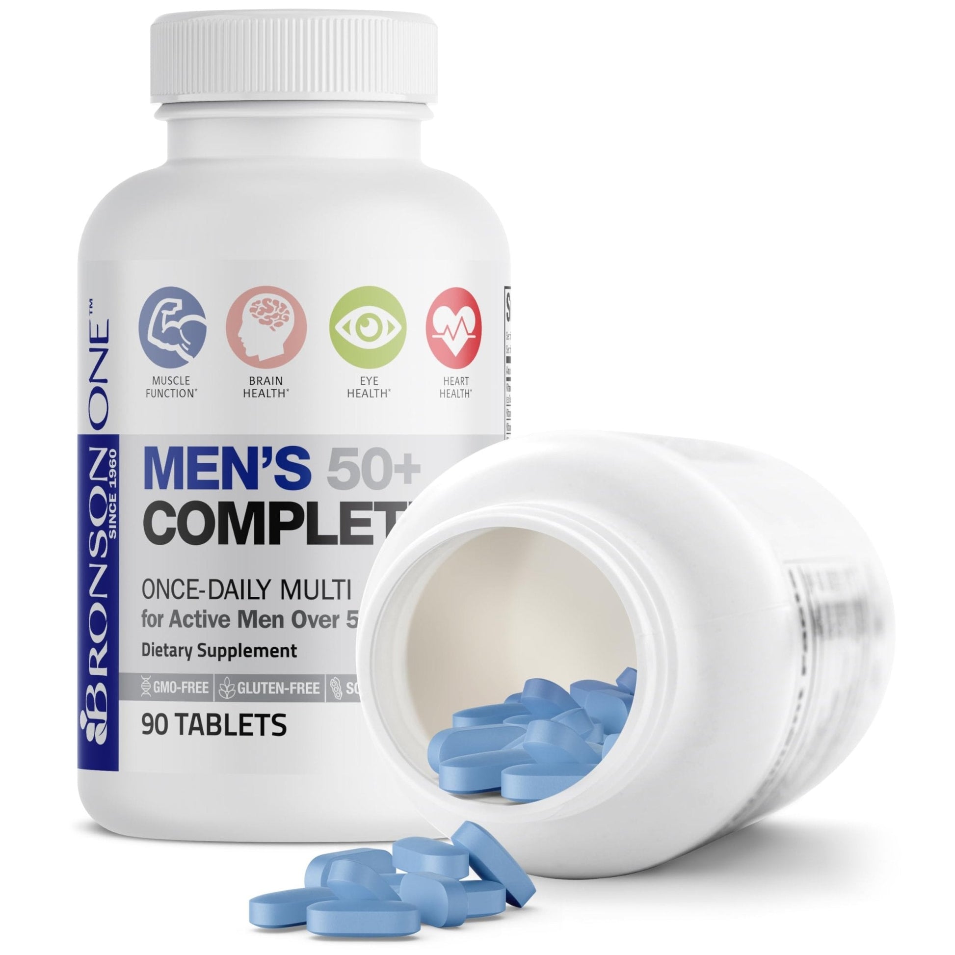 Bronson ONE Daily Mens 50+ Complete Multivitamin Multimineral, 180 Tablets - PrimeBioHealth - canada supplements