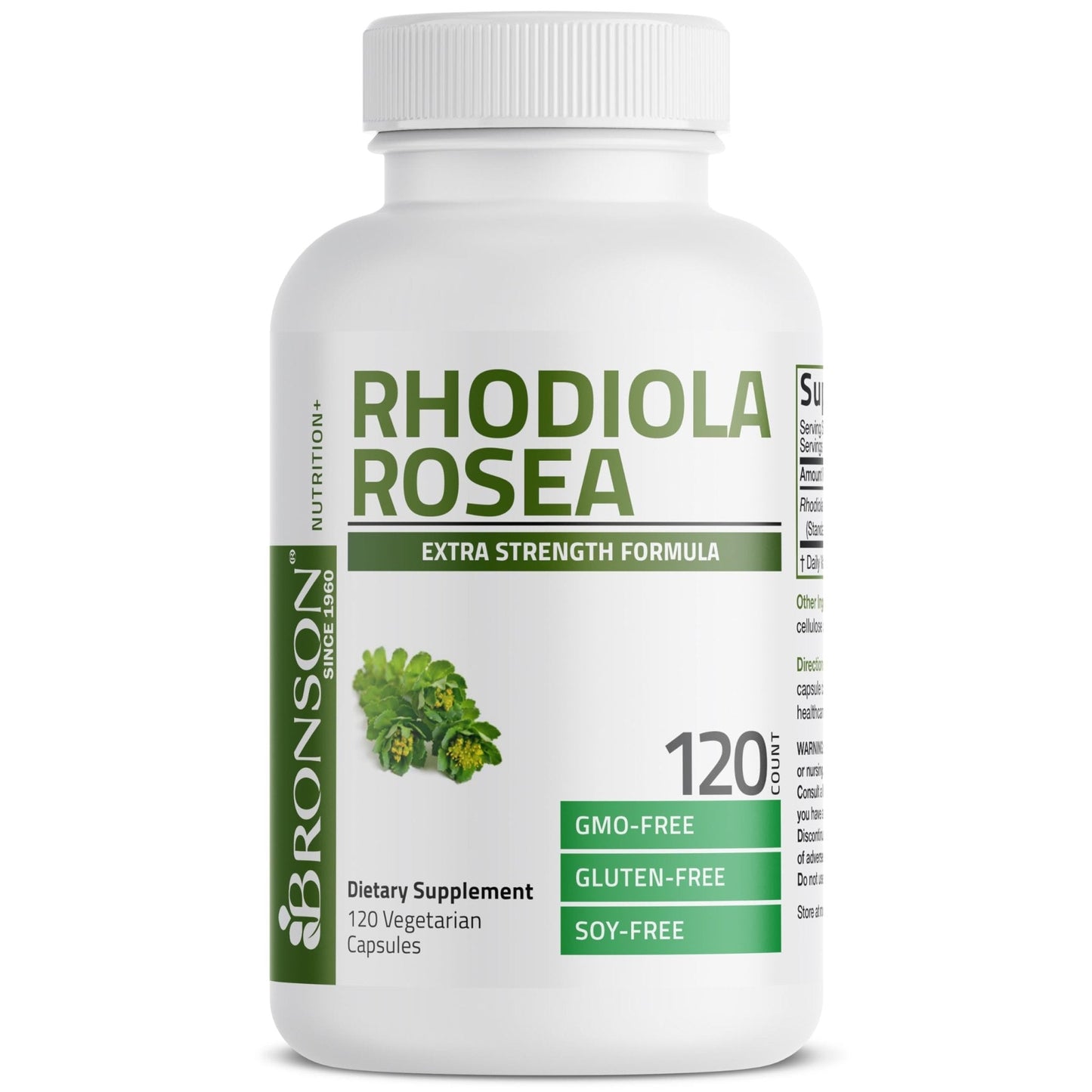 Bronson Rhodiola Rosea Vegetarian Capsules - Adaptogenic Herb - Brain, Stress & Mood Support - Non-GMO, 60 Count - PrimeBioHealth - canada supplements