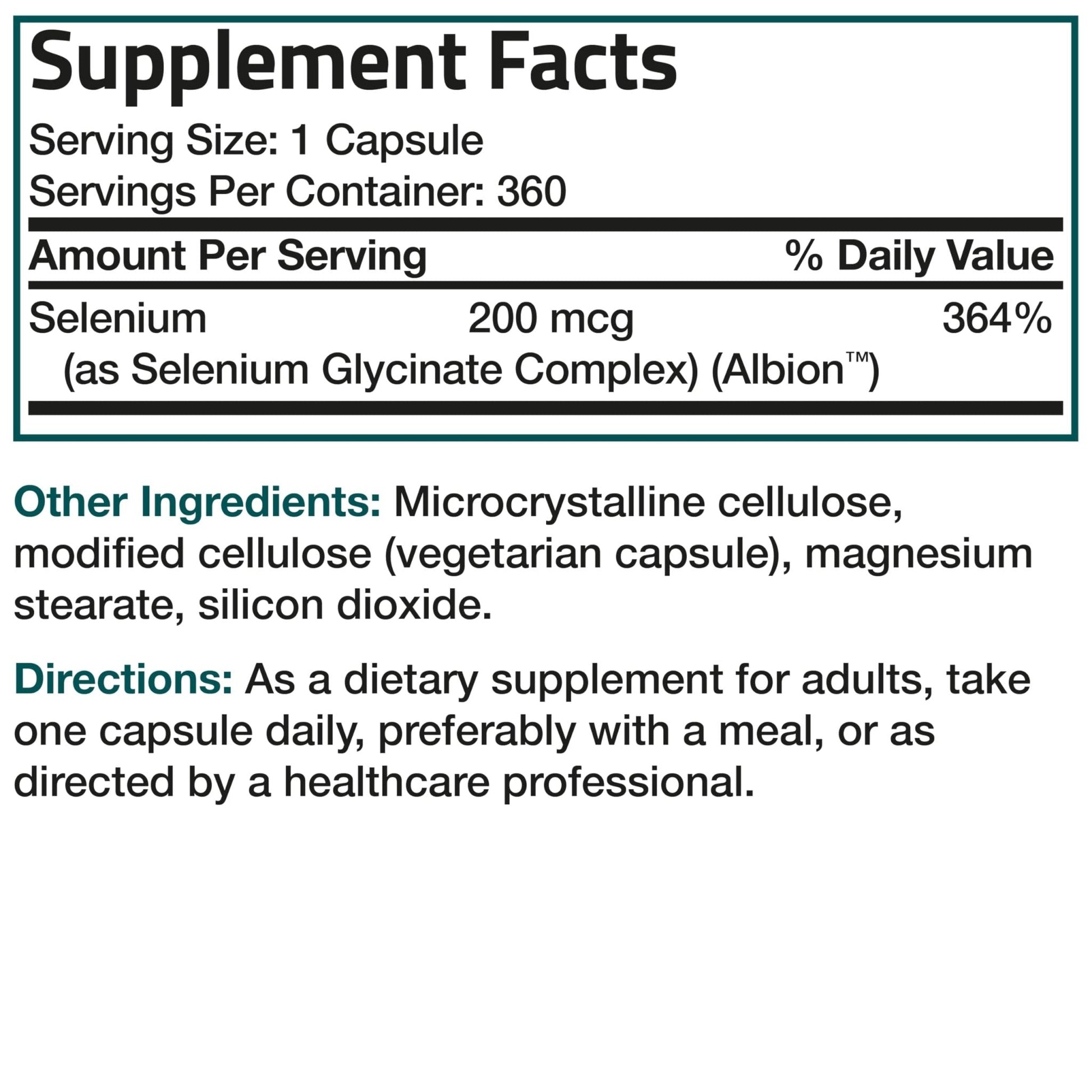 Bronson Selenium 200 mcg – Yeast Free Chelated Amino Acid Complex - Essential Trace Mineral with Superior Absorption, 250 Vegetarian Capsules - PrimeBioHealth - canada supplements