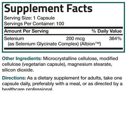 Bronson Selenium 200 mcg – Yeast Free Chelated Amino Acid Complex - Essential Trace Mineral with Superior Absorption, 250 Vegetarian Capsules - PrimeBioHealth - canada supplements