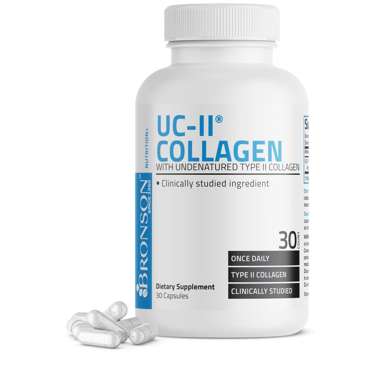 Bronson UC-II Type II Collagen with Undenatured Type II Collagen, 30 Capsules - PrimeBioHealth - canada supplements