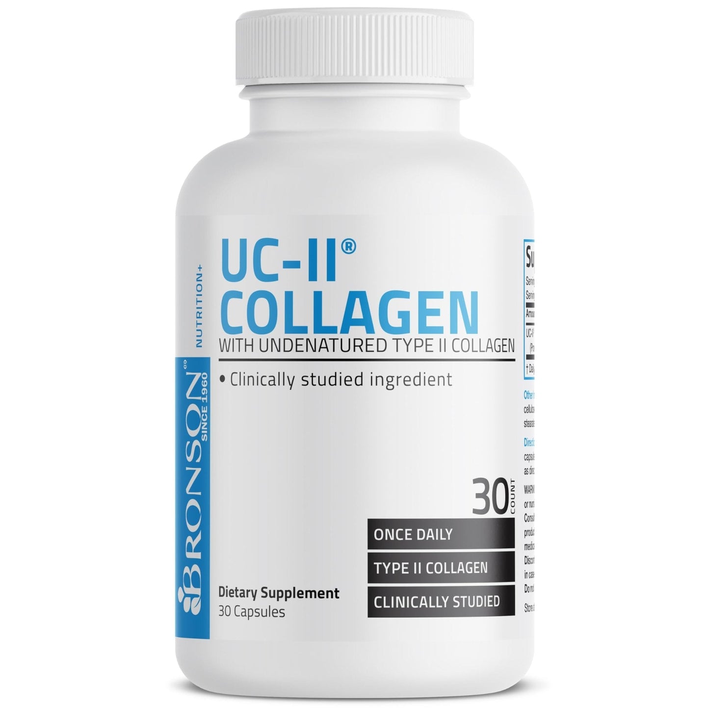 Bronson UC-II Type II Collagen with Undenatured Type II Collagen, 30 Capsules - PrimeBioHealth - canada supplements