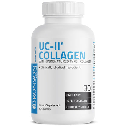 Bronson UC-II Type II Collagen with Undenatured Type II Collagen, 30 Capsules - PrimeBioHealth - canada supplements