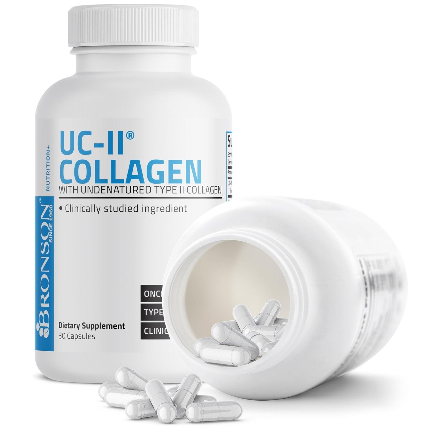 Bronson UC-II Type II Collagen with Undenatured Type II Collagen, 30 Capsules - PrimeBioHealth - canada supplements