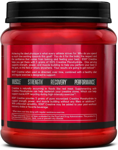 BSN Micronized Creatine Monohydrate Powder, Unflavored Creatine Powder, Micronized, Supports Muscle Building, Supports Muscle Strength, Gym Supplement - PrimeBioHealth - canada supplements