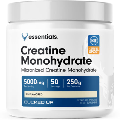 Bucked Up Pure Micronized Creatine Monohydrate for Women and Men - Easy to Mix and Unflavored - 5G Per Serving - PrimeBioHealth - canada supplements