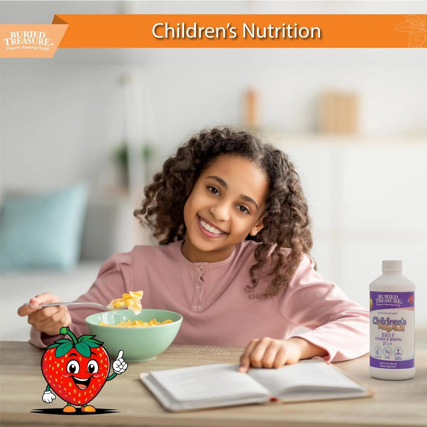 Buried Treasure Children's Daily Multi Liquid Multivitamin & Minerals Nutritional Dietary Vegan Supplement for Kids No Artificial Ingredients - PrimeBioHealth - canada supplements