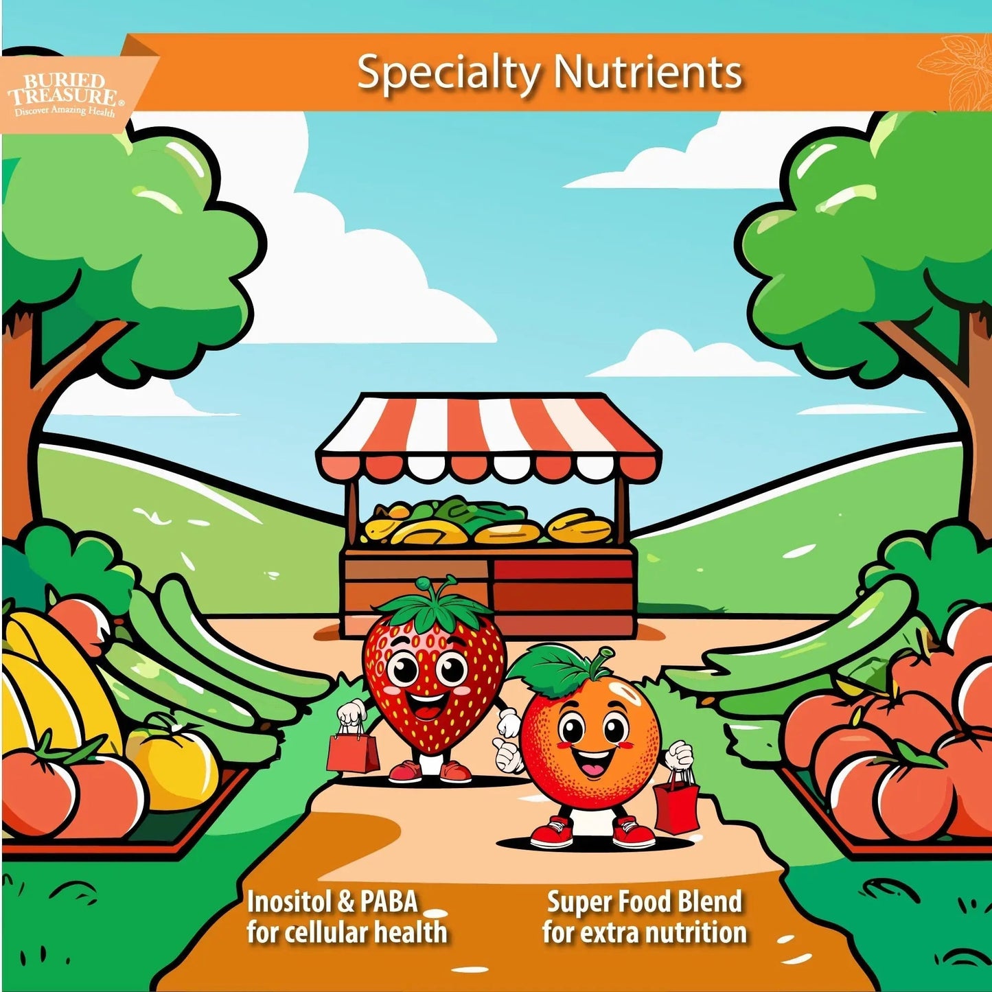 Buried Treasure Children's Daily Multi Liquid Multivitamin & Minerals Nutritional Dietary Vegan Supplement for Kids No Artificial Ingredients - PrimeBioHealth - canada supplements