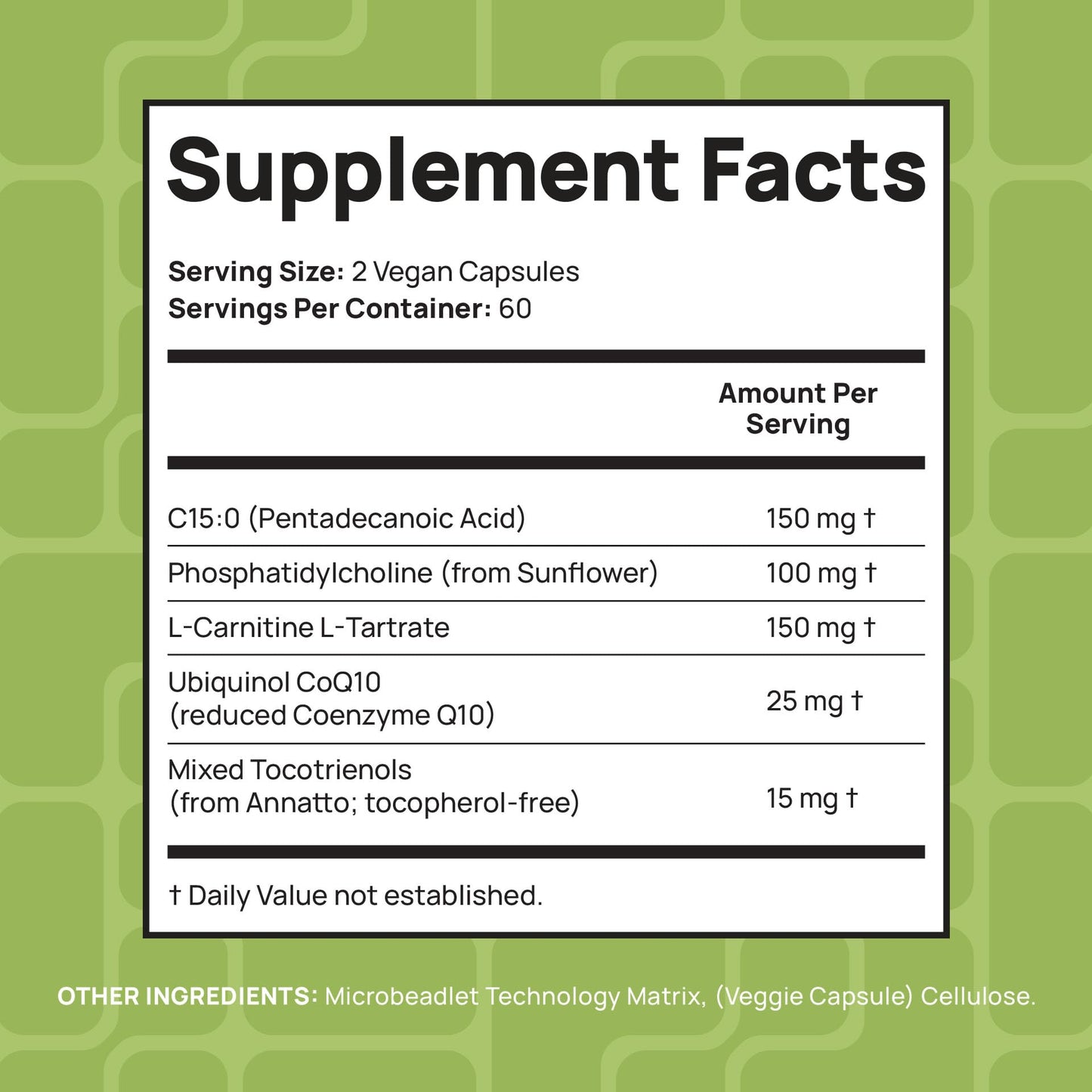 C15:0 Pentadecanoic Acid Supplement | Longevity, Cellular & Membrane Support, Micro-Granule Enhanced Absorption, Phosphatidylcholine, L-Carnitine, - PrimeBioHealth - canada supplements