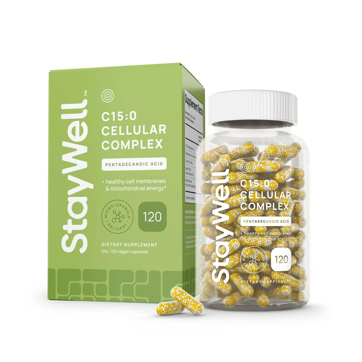 C15:0 Pentadecanoic Acid Supplement | Longevity, Cellular & Membrane Support, Micro-Granule Enhanced Absorption, Phosphatidylcholine, L-Carnitine, - PrimeBioHealth - canada supplements