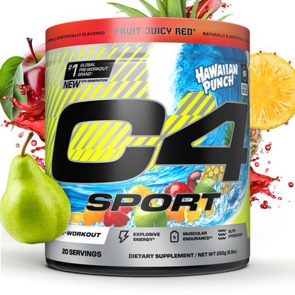 C4 Sport Pre Workout Powder - NSF Certified for Sport - Elite Hydration - 200mg Caffeine + Creatine + Beta-Alanine - Electrolytes and Energy Supplement - PrimeBioHealth - canada supplements