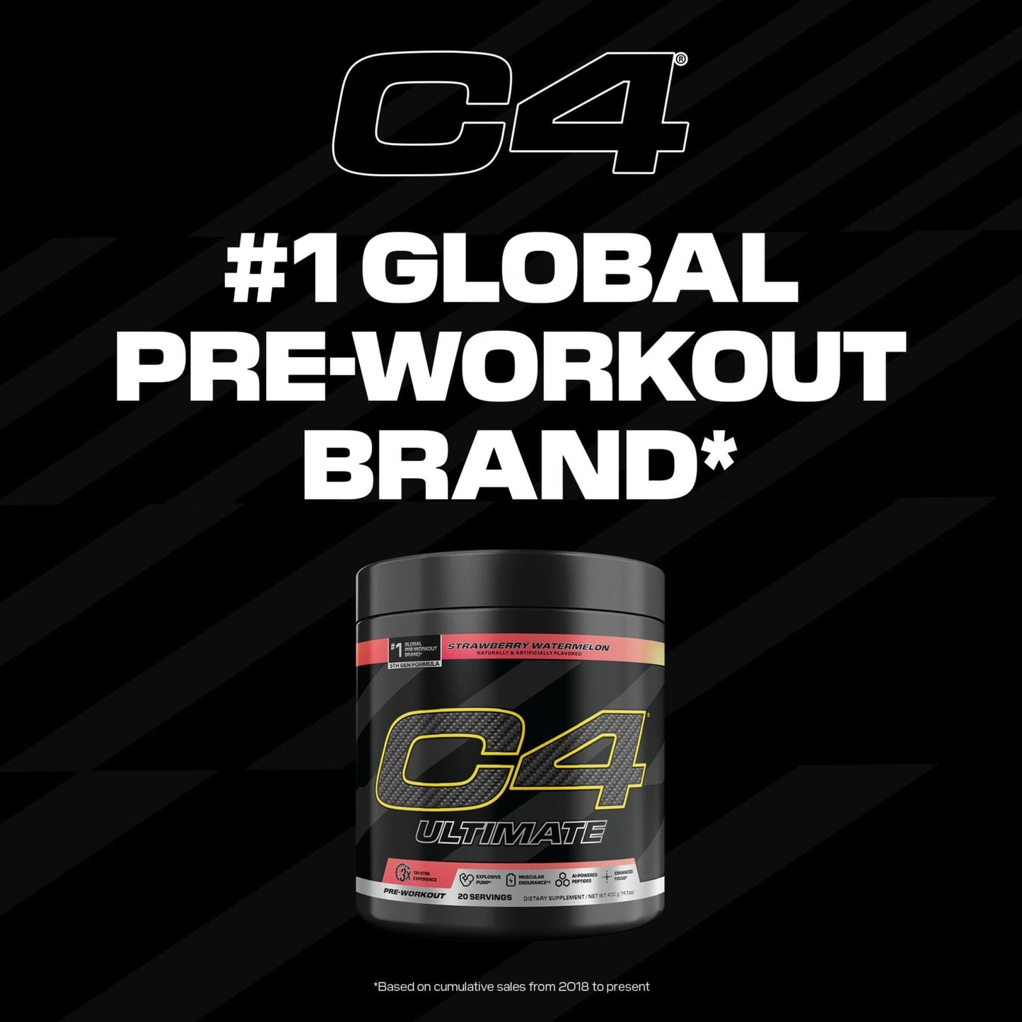 C4 Ultimate Pre Workout Powder Watermelon - Sugar Free Preworkout Energy Supplement for Men & Women - 300mg Caffeine + 3.2g Beta Alanine - PrimeBioHealth - canada supplements