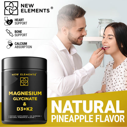 Calm Magnesium Glycinate Gummies 500mg with High-Potency Vitamin D3 10000iu & Vitamin K2 100mcg | Stress Relief, Relaxation & Bone Support for Adults - PrimeBioHealth - canada supplements