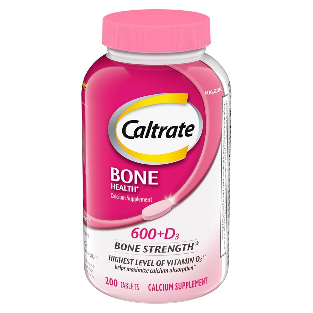 Caltrate 600 Plus D3 Calcium and Vitamin D Supplement Tablets, Bone Health Supplements for Adults - 200 Count - PrimeBioHealth - canada supplements