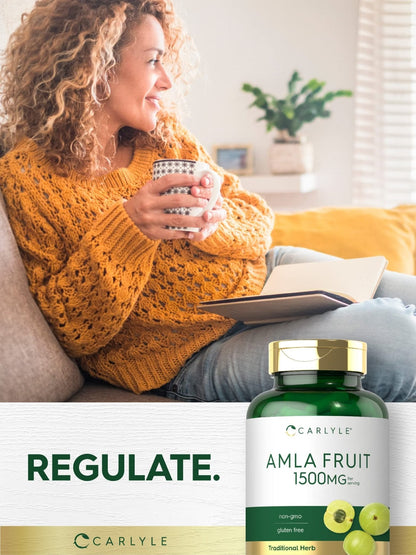 Carlyle Amla Capsules 1500mg | 120 Count | Amalaki Fruit | Herbal Extract Supplement | Non-GMO and Gluten Free - PrimeBioHealth - canada supplements