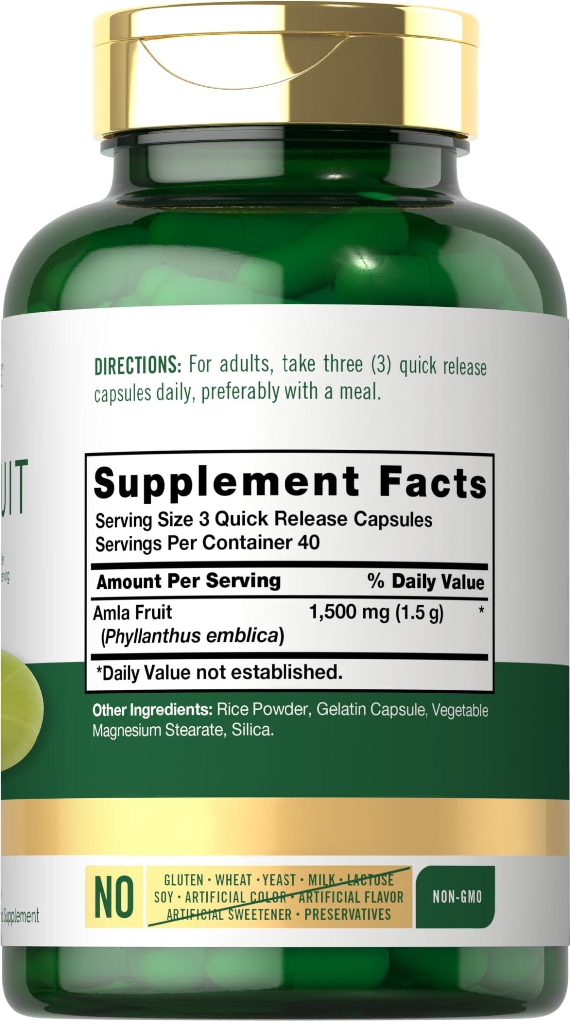 Carlyle Amla Capsules 1500mg | 120 Count | Amalaki Fruit | Herbal Extract Supplement | Non-GMO and Gluten Free - PrimeBioHealth - canada supplements