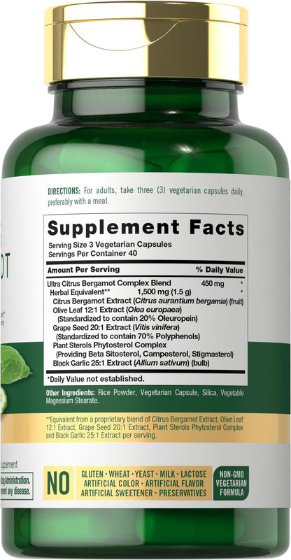 Carlyle Citrus Bergamot Supplement | Extract Complex | 120 Capsules | Non-GMO, Gluten Free - PrimeBioHealth - canada supplements