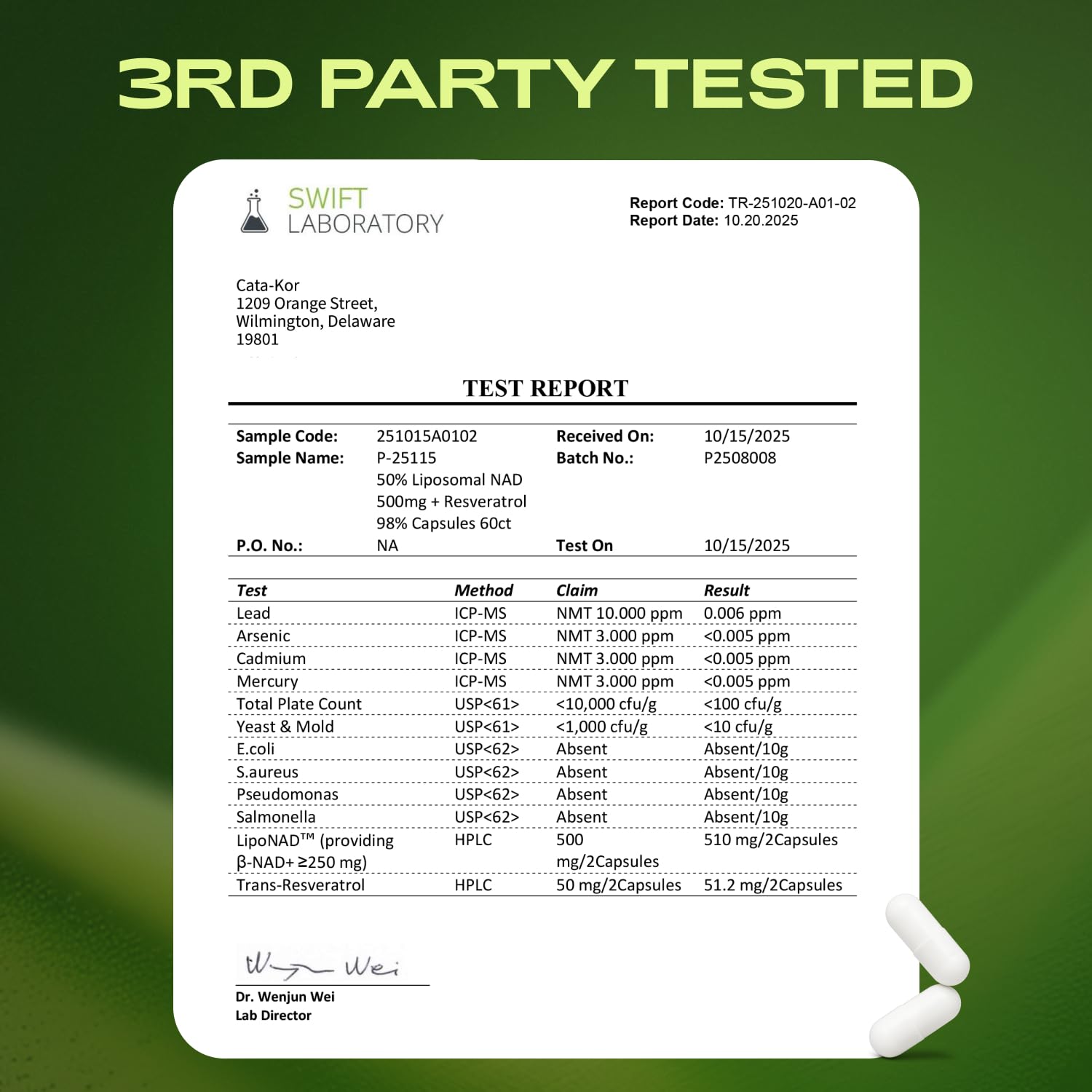 Cata-Kor Liposomal NAD Resveratrol Supplement – NMN Supplement Alternative – Third-Party Tested – Advanced NAD Supplement - PrimeBioHealth - canada supplements