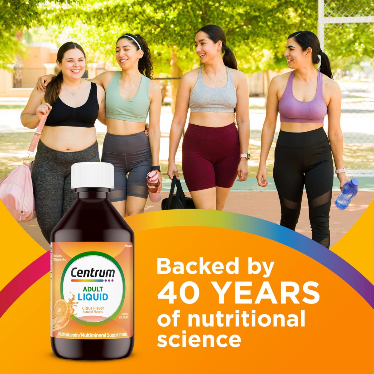 Centrum Liquid Multivitamin for Adults, Multivitamin/Multimineral Supplement with B Vitamins and Antioxidants, Citrus Flavor - 8 Fl Oz - PrimeBioHealth - canada supplements