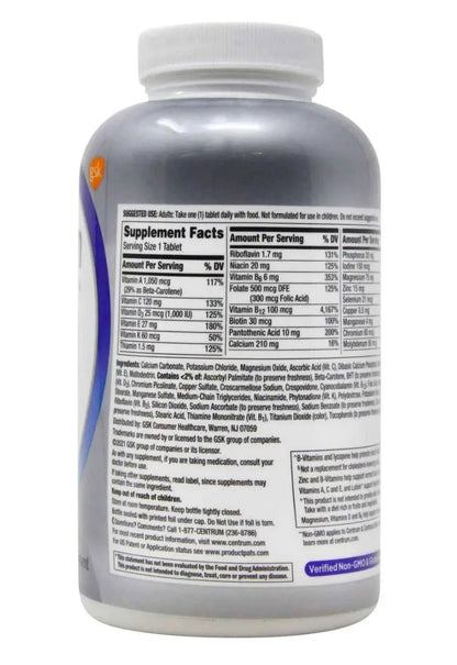 Centrum Men 50+ Multivitamin Tablet Age 50 and Older 275ct - PrimeBioHealth - canada supplements