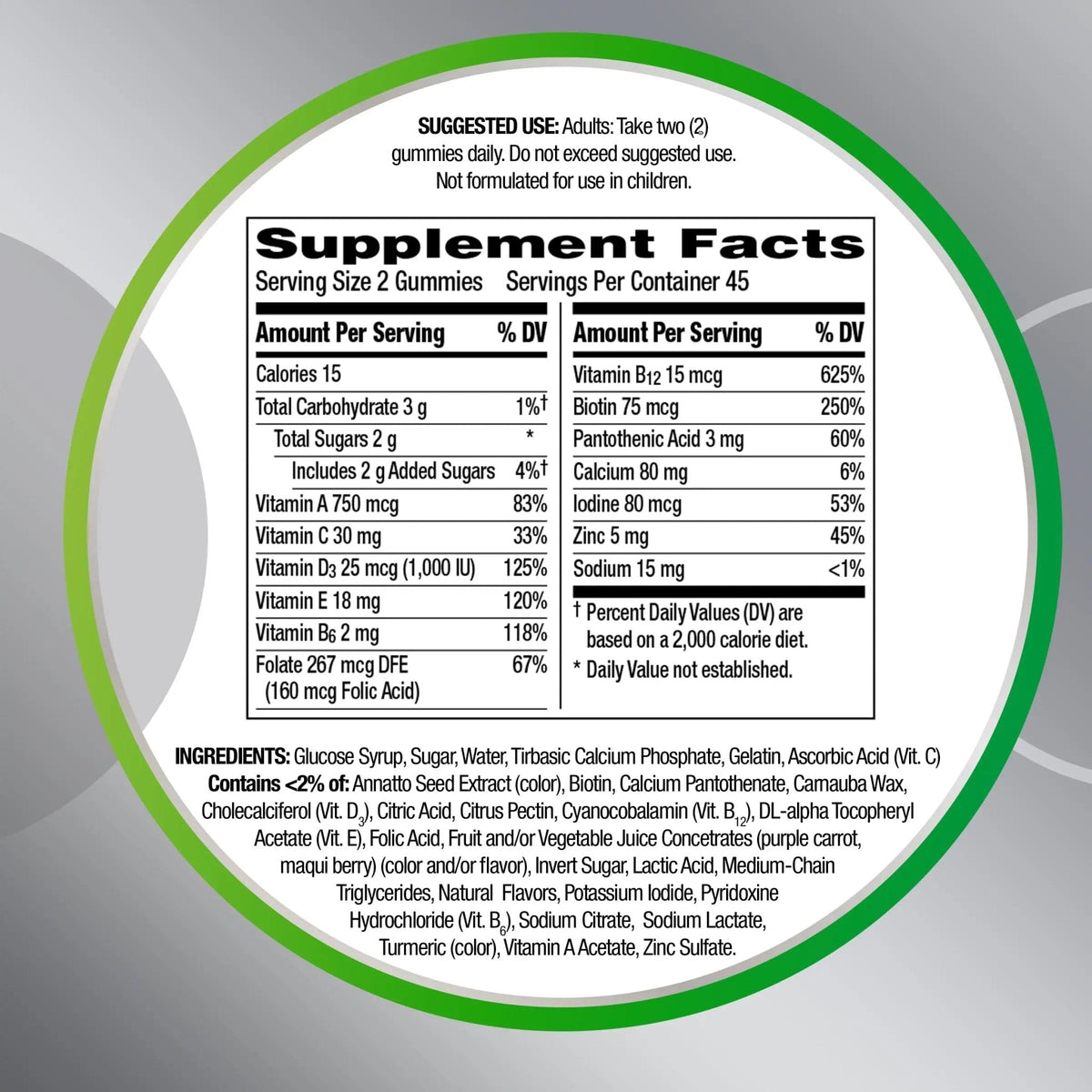 Centrum MultiGummies Gummy Multivitamin for Adults 50 Plus, Multivitamin/Multimineral Supplement with Calcium - PrimeBioHealth - canada supplements