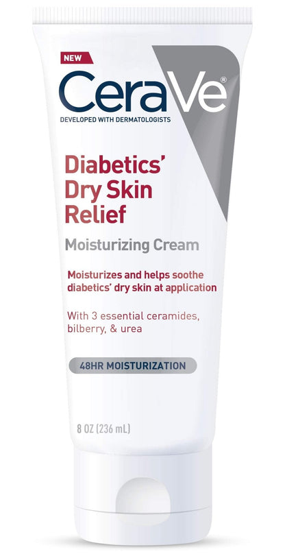 CeraVe Moisturizing Cream for Diabetics’ Dry Skin, Urea Cream with Bilberry for Face and Body, Fragrance Free - PrimeBioHealth - canada supplements