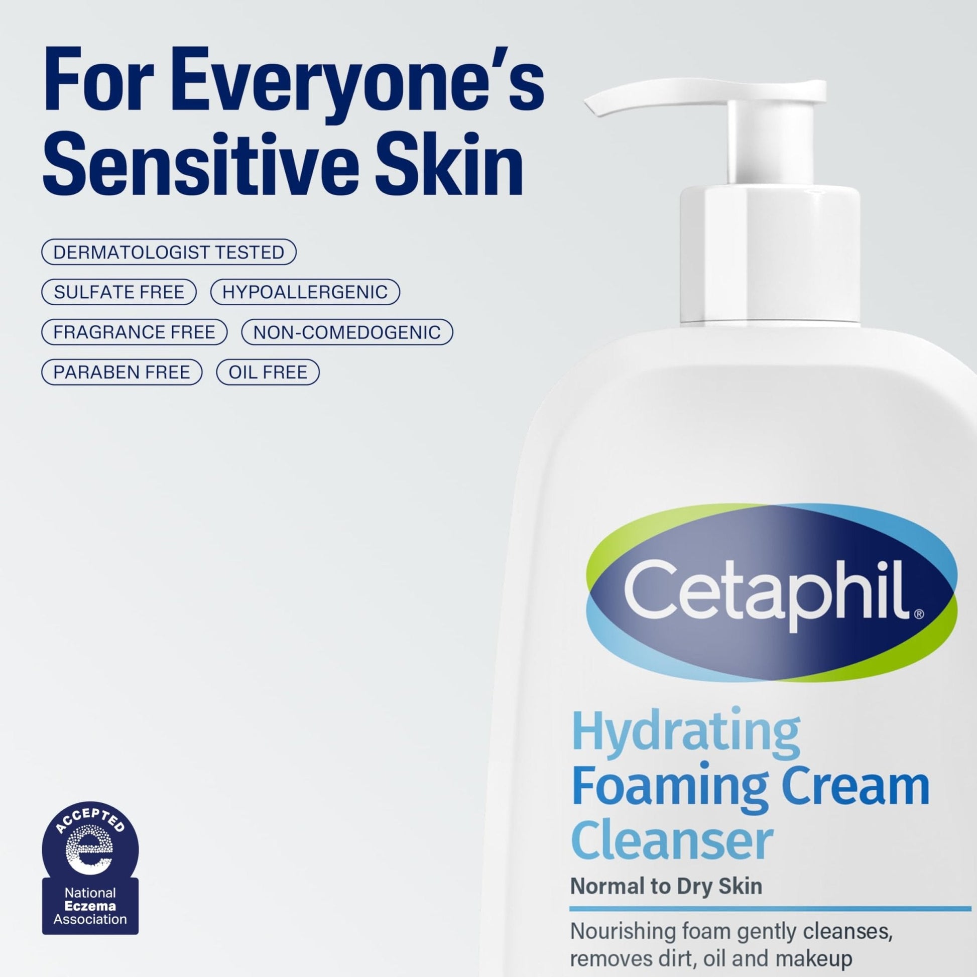 Cetaphil Cream to Foam Face Wash, Hydrating Foaming Cream Cleanser, 16 oz, For Normal to Dry, Sensitive Skin - PrimeBioHealth - canada supplements