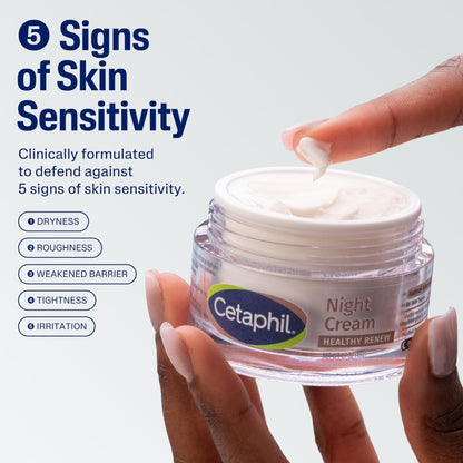 Cetaphil Healthy Renew Skin Tightening Night Cream 1.7 Oz, Wrinkle Repair Cream for Face with Peptides - PrimeBioHealth - canada supplements